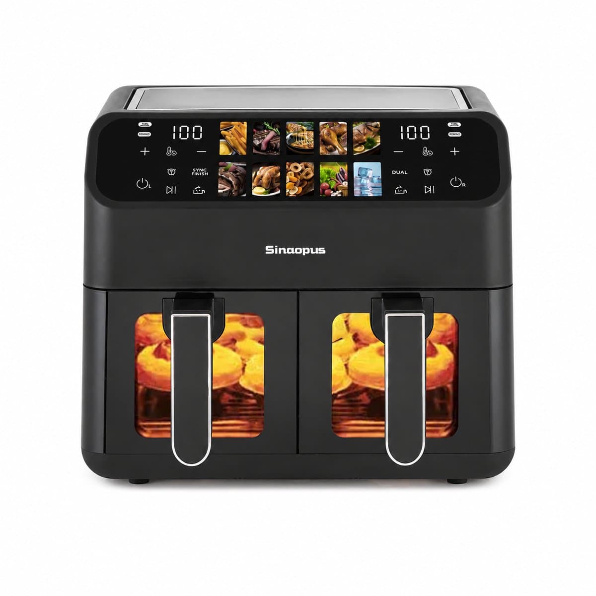 Novari - Heteluchtfriteuse - Airfryer - Friteuse - Frituurpan - Inhoud 9L - 10 automatische kookprogramma’s - LED-touchdisplay — afbeelding 1