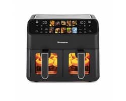 Novari - Heteluchtfriteuse - Airfryer - Friteuse - Frituurpan - Inhoud 9L - 10 automatische kookprogramma’s - LED-touchdisplay