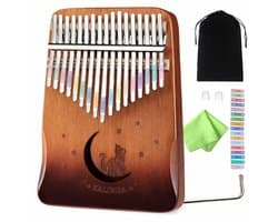 Kalimba 17 Tonen - met Hoes & Accessoires - Duimpiano