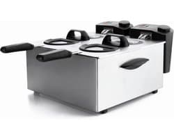 Elektrische Friteuse 3.5L 4000W - Dubbele Bakzak voor Friet en Snacks