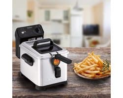 Friteuse - Frietpan - Lekkere friet bakken - Koude zone technologie - 4 Liter - Zilver