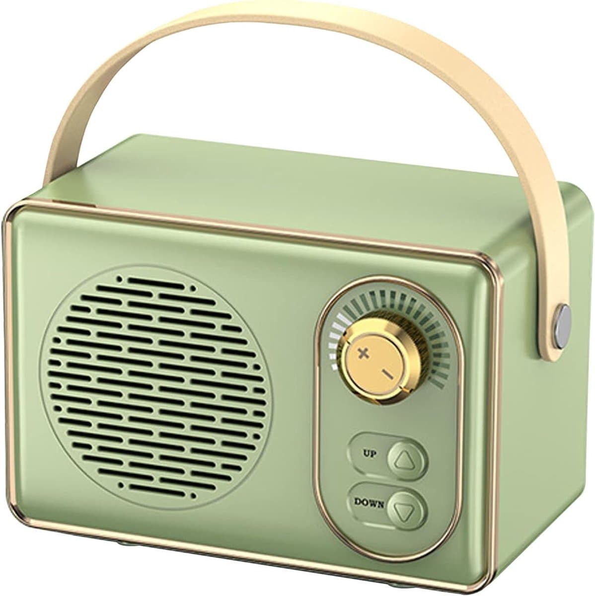 Oneay Retro Bluetooth-speaker – Vintage draagbare draadloze speaker met Bluetooth 5.0, ondersteuning voor TF-kaart, USB-stick en AUX-ingang – Groen — afbeelding 1