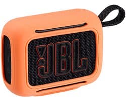 Beschermhoes geschikt voor JBL Go 5 Bluetooth Speaker - Meerdere Kleuren - Schokbestendig - Krasbestendig - Siliconen - Hoesje - Case - Bescherming - Oranje