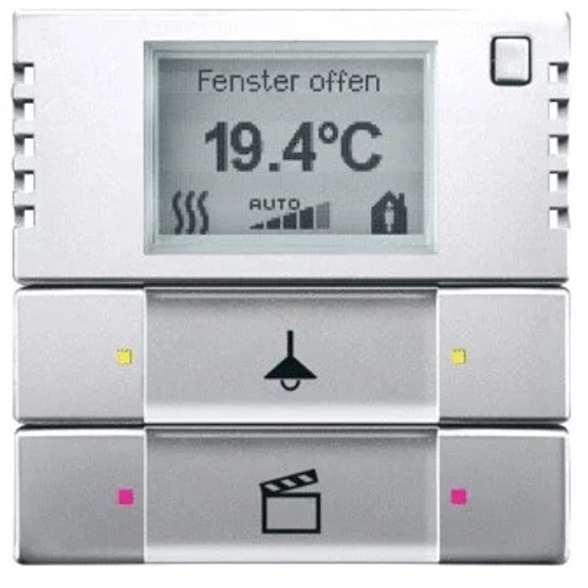 ABB Busch-Jaeger KNX Bedienelement 2/4v met RTR pure-rvs 6128/28-866 2CKA006134A0325 — afbeelding 1