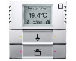 ABB Busch-Jaeger KNX Bedienelement 2/4v met RTR pure-rvs 6128/28-866 2CKA006134A0325