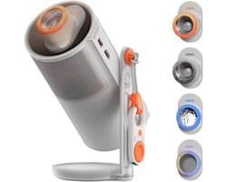 XGIMI MoGo 4 met Creatieve Filters – Draagbare Beamer – 360° Rotatie – Draadloze Projector – Harman Kardon Speakers – Voor Binnen en Buiten – Zilver