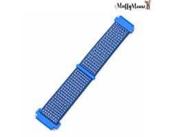 MuffyMouse D8 Horlogebandje – Smartwatch Bandje voor GPS Horloge Kind – Kinder Smartwatch – Geweven – Blauw
