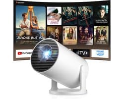 Kavo ®- Mini Beamer - Beamer - Projector - Wit - 10cm x 10cm x 17cm