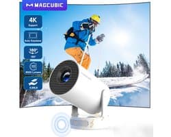 Magcubic® HY300pro Beamer Mini Smart Projector –4K Draagbare Beamers-Native Full HD - 290 ANSI Lumen Home Cinema- Laserprojector Thuisbioscoop- Auto Keystone- iOS&Android 14-Google Playstore&Netflix– WiFi 6 & Bluetooth 5.4