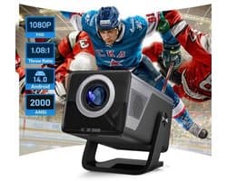 Beamer 2000 ANSI Lumen - Full HD 1080p Resolutie - 120W Vermogen - LCD - Zwart - Home Theater Projector