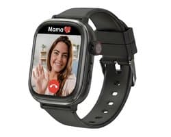 Kinder Smartwatch met Simkaart – Smartwatch Tiener - Smartwatch Kinderen met GPS – Horloge kids smartwatch met Whatsapp - Waterdicht IPX7, WiFi & Bluetooth – GPS Kinderhorloge – Zwart