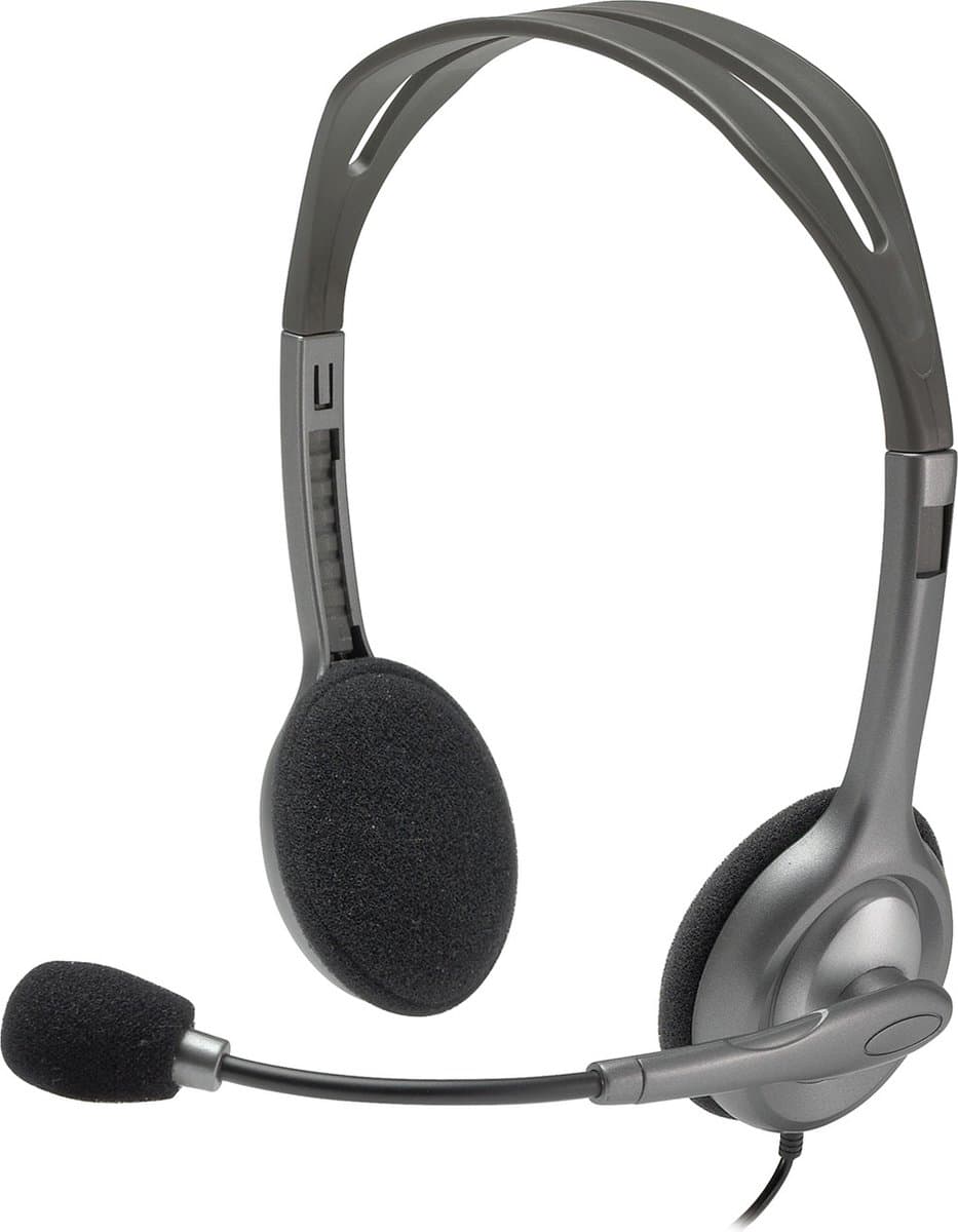 Logitech H110 headset - Dubbele 3,5MM aansluiting - Grijs — afbeelding 1