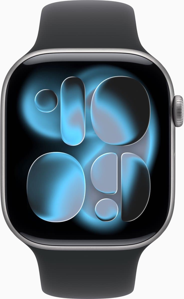 APPLE Watch Series 11 GPS + Cellular - 46mm Aluminium Case - Black Sport Band S/M Smartwatch Space Grey — afbeelding 1