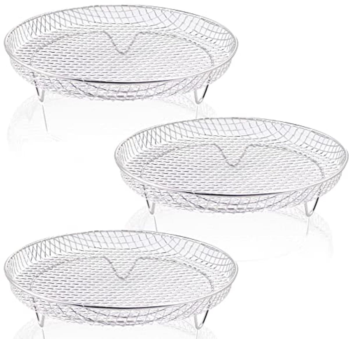 3 Pack Universele Airfryer Accessoires - Ronde Grill en Stapelbare Grill Net — afbeelding 1