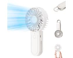 Mini Draagbare Ventilator met USB Oplaadbaar en Rugzakhaak - Handventilator voor Kantoor en Buiten