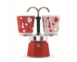 Bialetti Mini Express Moka Set: 2 Hartvormige Koppjes (90ml)