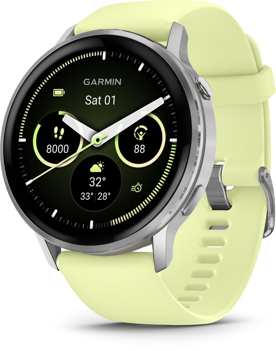 Garmin Venu 4 45mm Silver Citron | | 0753759356811 — afbeelding 1