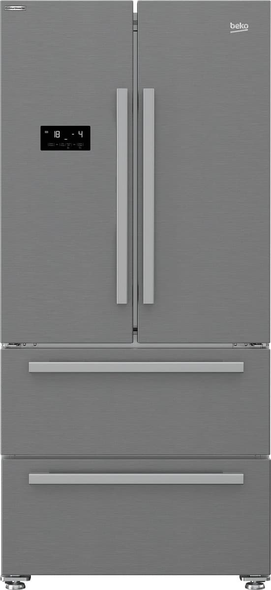 Beko GNE60531XN - Amerikaanse koelkast - RVS — afbeelding 1