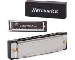 Premium Mondharmonica – Harmonica C majeur - Voor Volwassenen & Kinderen – Met Luxe Bewaardoos – Metaal