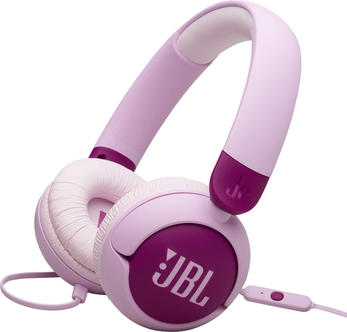 JBL JR 320 - Kinderkoptelefoon - Bedrade Koptelefoon Kind - 85 dB Veilig Volume - On-ear - Met Microfoon - 3.5 mm Jack - Voor School & Tablet - Roze Paars — afbeelding 1