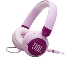 JBL JR 320 - Kinderkoptelefoon - Bedrade Koptelefoon Kind - 85 dB Veilig Volume - On-ear - Met Microfoon - 3.5 mm Jack - Voor School & Tablet - Roze Paars