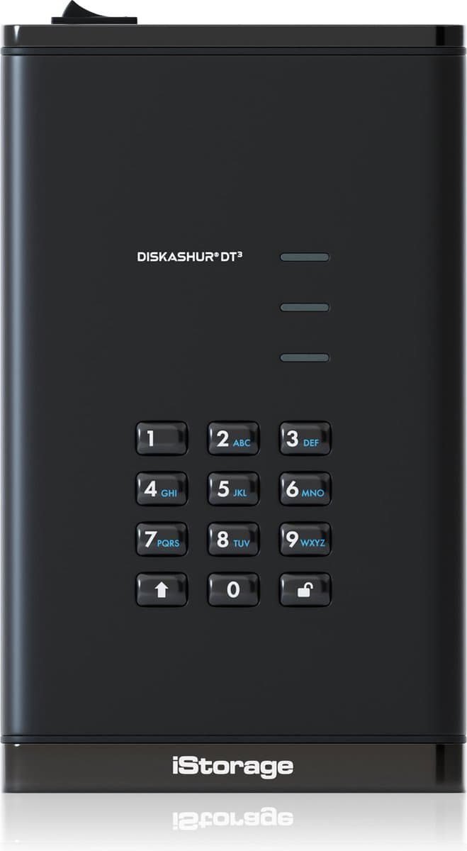 iStorage diskAshur DT3 HDD – externe harde schijf – 22TB – USB – 256-bit – Zwart — afbeelding 1