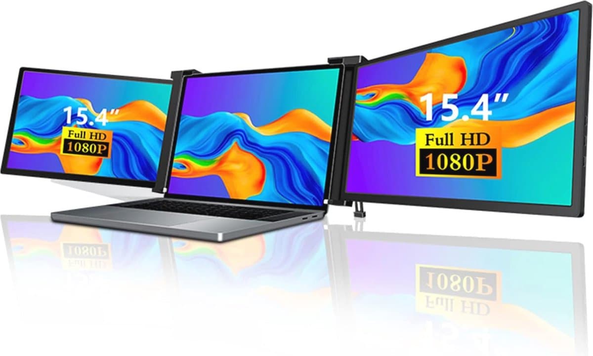 Draagbare Drie-in-een Monitor Extender voor Laptops van 15,6 tot 17,3 Inch — afbeelding 1