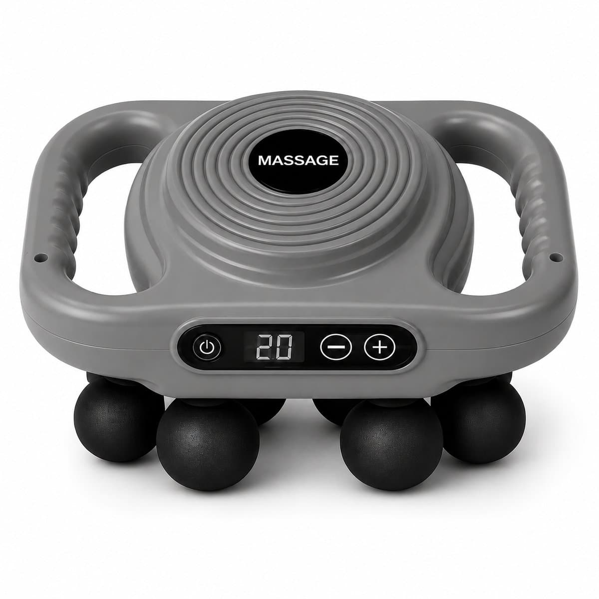 Massage Gun Fascia - Deep Tissue - 6 Koppen - 20 snelheidsniveau's - Grijs — afbeelding 1