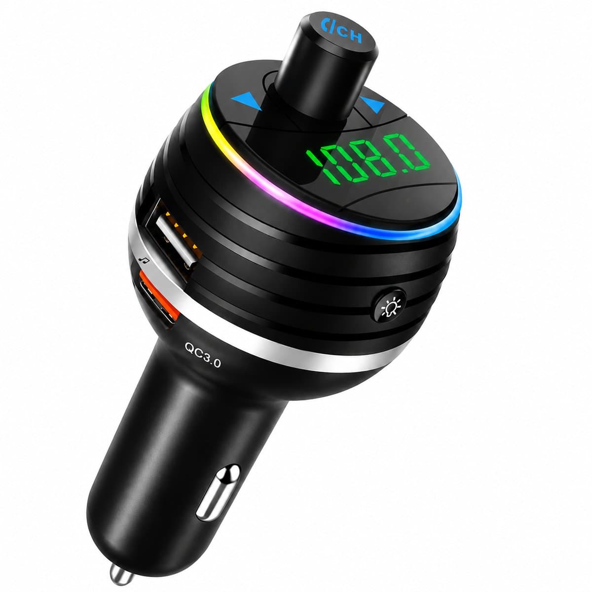 Bluetooth Transmitter - USB Lader - FM Transmitter - 12 V - Handsfree bellen - Snelladen — afbeelding 1