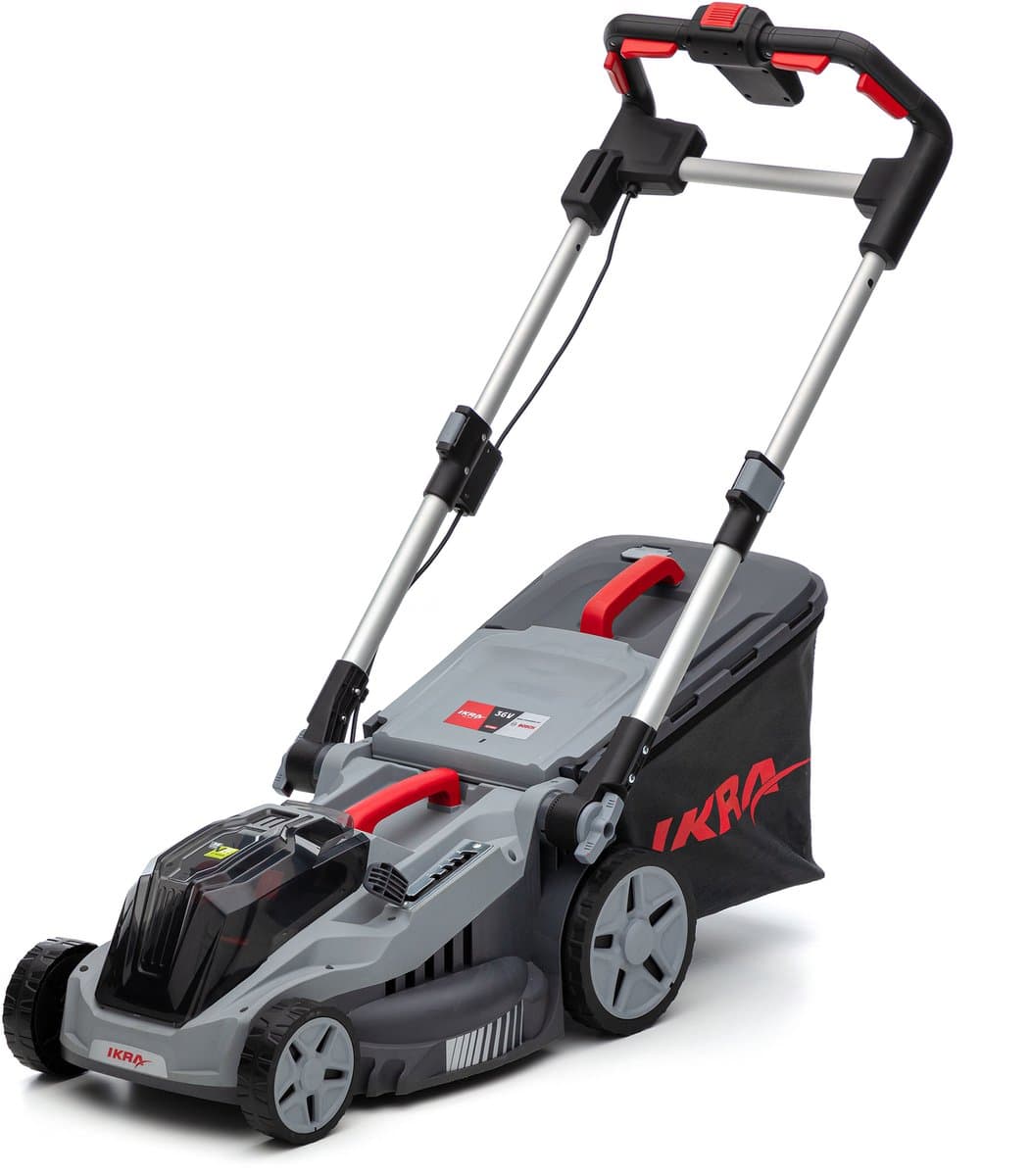 IKRA Bosch 36 V 3-in-1 accu-grasmaaier IB-LM 38 met mulchfunctie, voor gazons tot circa 400 m² – exclusief accu en oplader — afbeelding 1