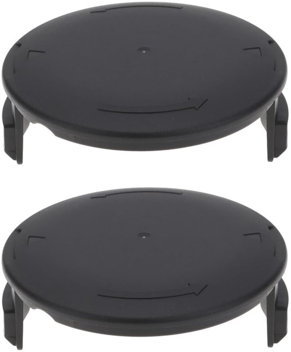 Grasmaaier Spoel Dop 86x34mm - 2x Spoel Cap - Kunststof - Zwart - Slijtvast - Bescherming Lijnspoel - Spoeldop — afbeelding 1