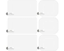 SnelShoppen - Pack van 6 Windscreen Sticker Shield - Electrostatic Stickers voor Dashcam - Eenvoudig te Installeren - Voorkom Krassen en Vallen - Duur