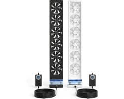 Verticale raamventilator - Schuifraam ventilator - Luchtcirculatie verbeteren - Stille werking onder 35 dB - 47-189 cm - Zwart