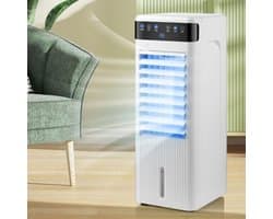 Mobiele Ventilator - Verdampingskoeler - Ruimte Koelen - Dubbele Turbo - 5 Liter Reservoir - Wit