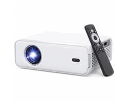 Mini Beamer 1080P en 4K ondersteuning - Smart Projector - Dolby Audio 8W - Bluetooth - WiFi - Autofocus - Google TV - Wit