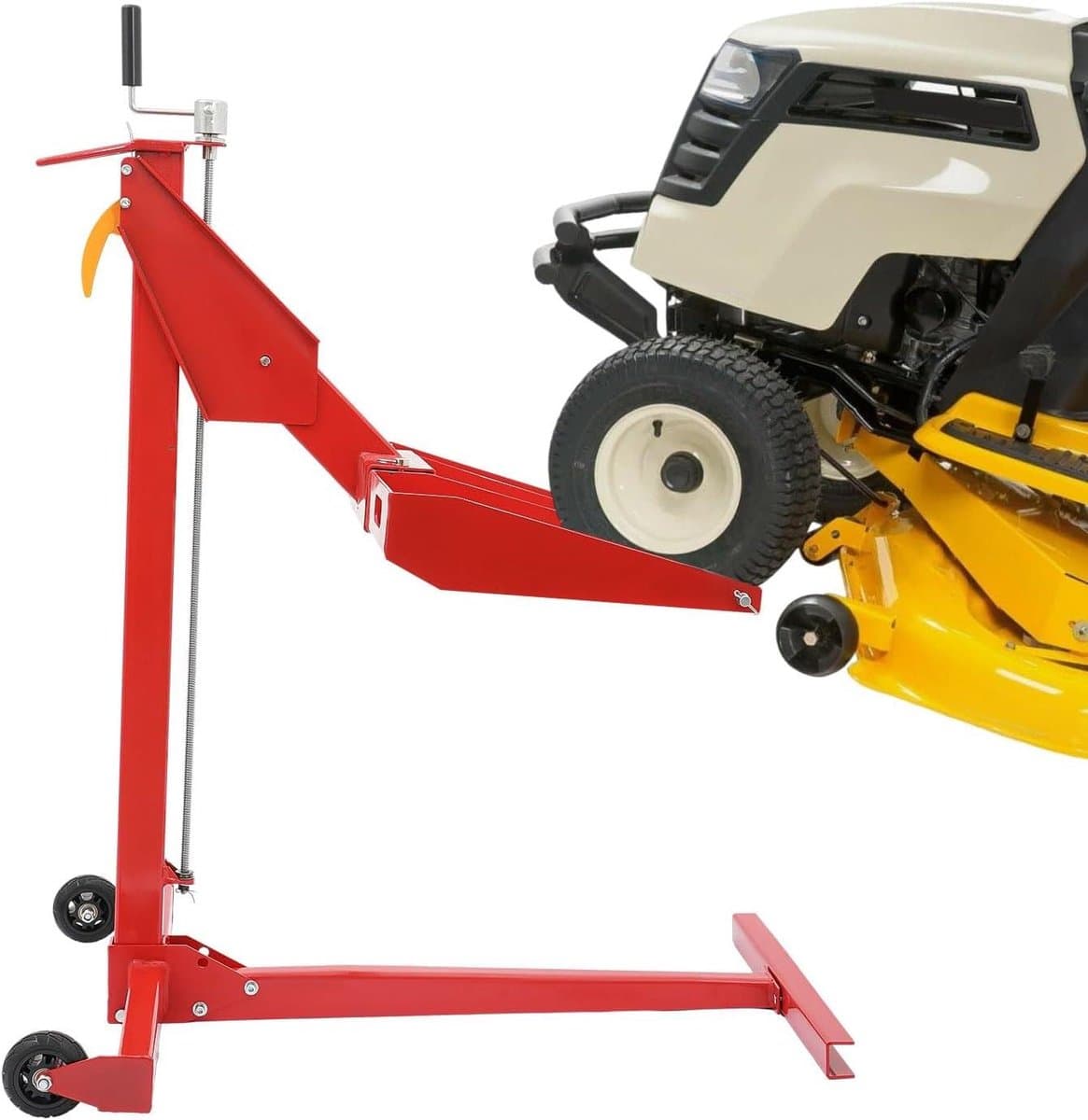 Grasmaaier Hefbok - Hefplatform Maaier - Onderhoud Gazonmaaier - Hoge Belastbaarheid - 450 lbs - Zwart Rood — afbeelding 1