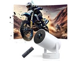 Mini projector 4K 1080P ondersteuning - 280 ANSI lumen - Wifi6 & Bluetooth - Ideaal voor thuisbioscoop - ShopVlot