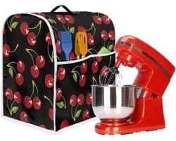 Mixerhoes Keuken - Apparaathoes Keukenmachine - Keuken Organisatie - Met Opbergvak - L - Rood Kersenpatroon