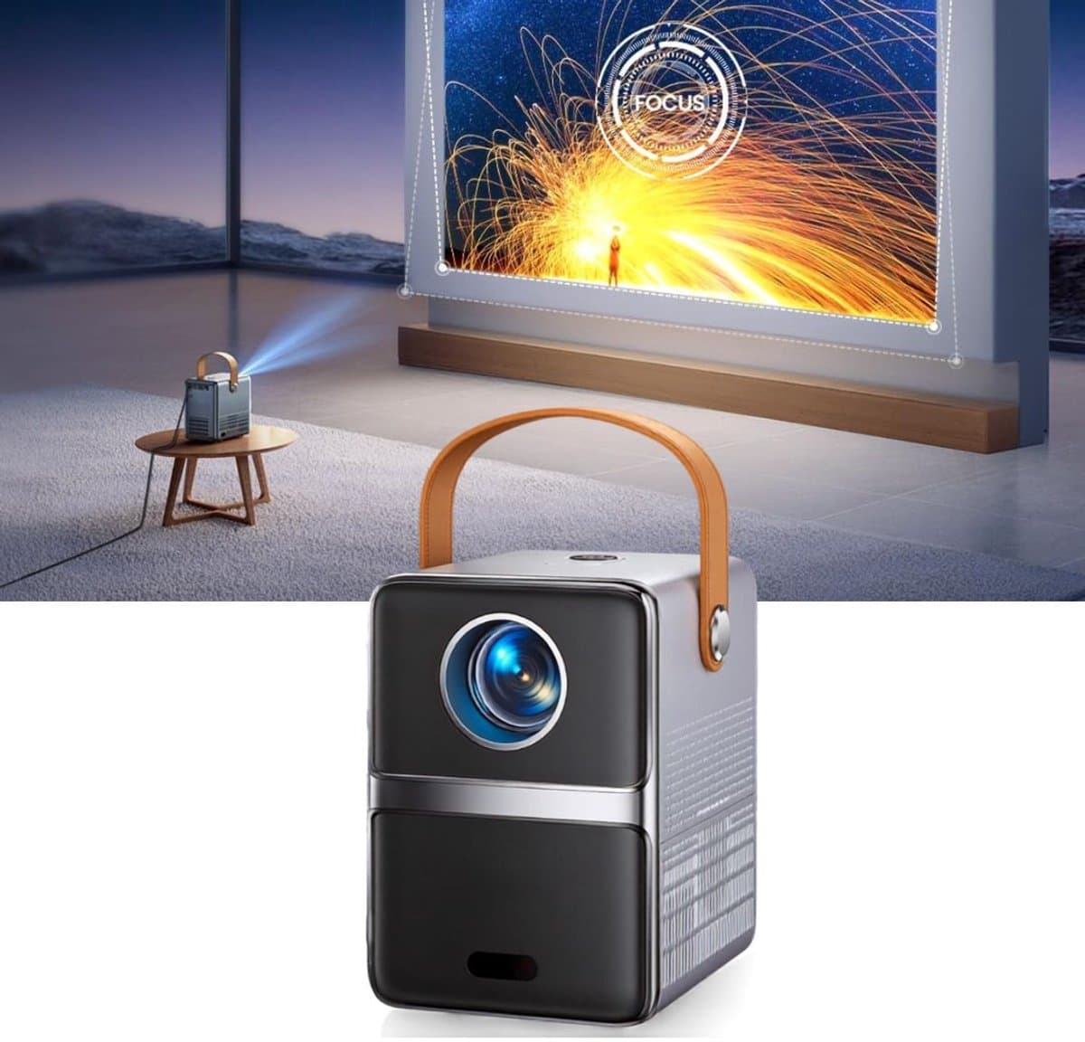 CRLYN® Mini Beamer - Mini Projector - Beamer Full HD — afbeelding 1