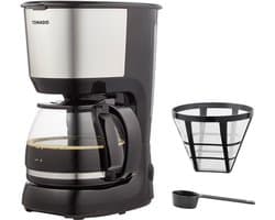 Tomado TCM1201S - Koffiezetapparaat - Filterkoffie - Warmhoudfunctie - Herbruikbaar filter - 10 koppen - Zwart/rvs