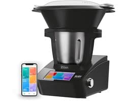 SnelShoppen - Zilan RUBY Thermorobot Multifunctionele Keukenmachine met Wifi, 18 Functies, 7 Inch TFT-Kleuren-Touchscreen, Geïntegreerde Weegschaal, A
