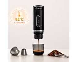 ChargeLuxe - Draagbare Espressomachine -Koffiezetapparaten voor onderweg -portable espresso machine -Koffiemachine voor Capsules, Cups & Gemalen Koffie - USB-C Oplaadbaar - Reis, Camping & Auto