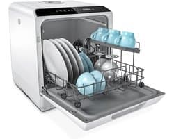 Mini Vaatwasser - Tafelmodel Vaatwasser - Keuken Gemak - Zonder Wateraansluiting - 4 Couverts - Wit