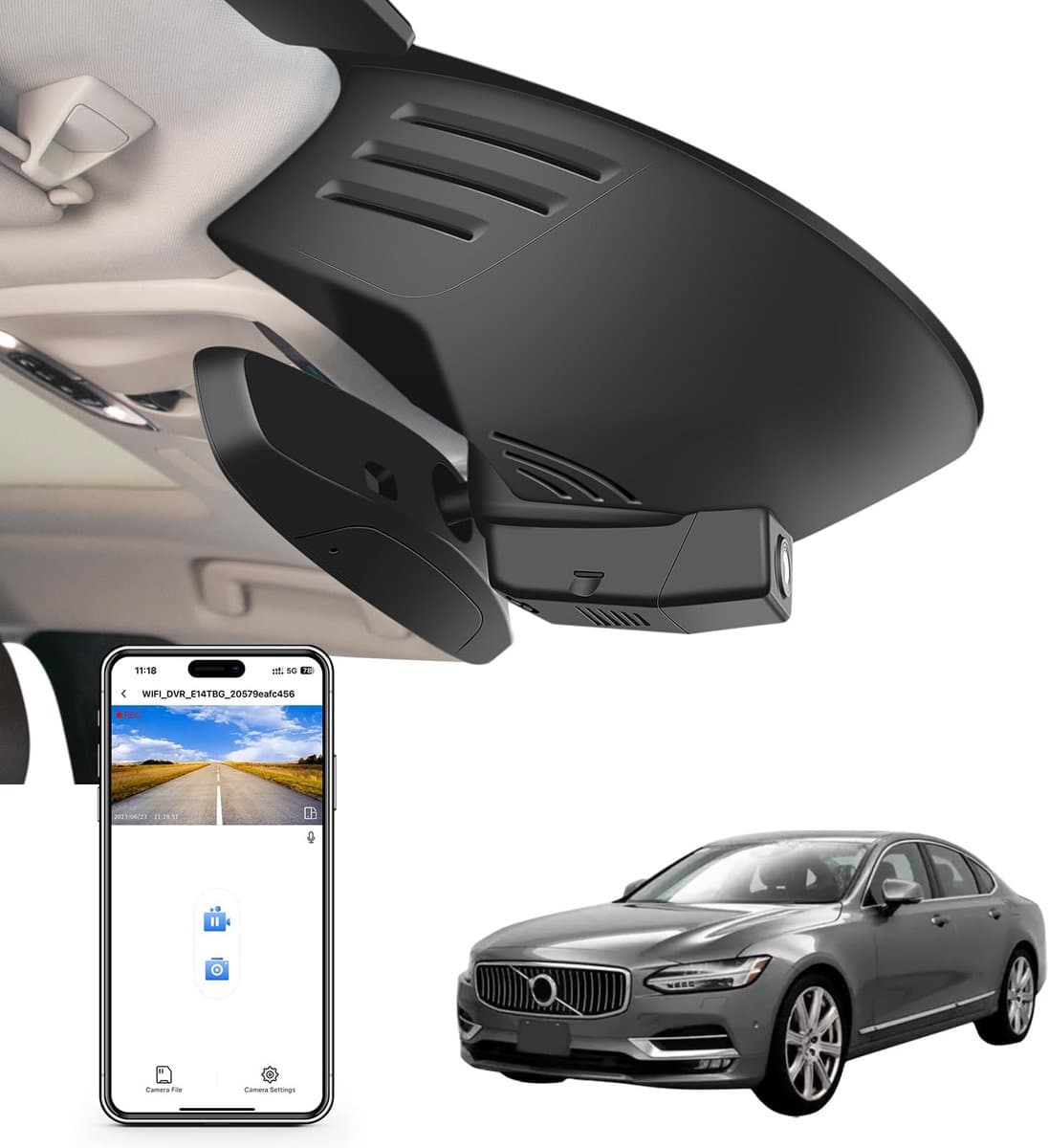 Solidchoice - 4K UHD Dashcam voor Auto met Ingebouwde WiFi en App — afbeelding 1