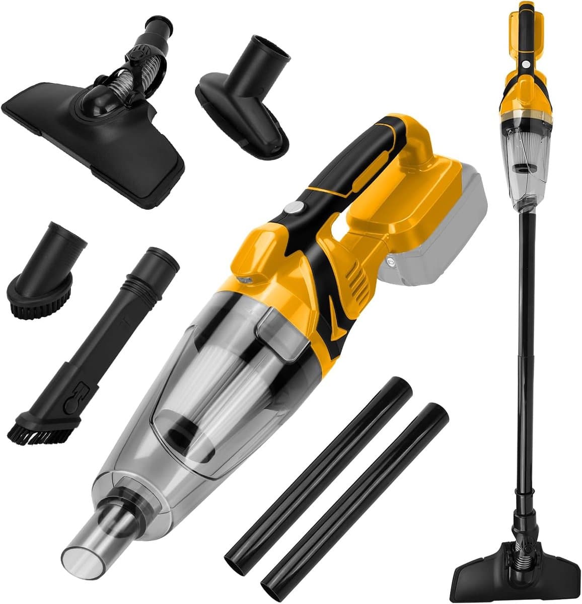 Draadloze Handstofzuiger 10000Pa - Compatibel met Dewalt 20V Batterij - 4 Opzetstukken - ShopVlot — afbeelding 1