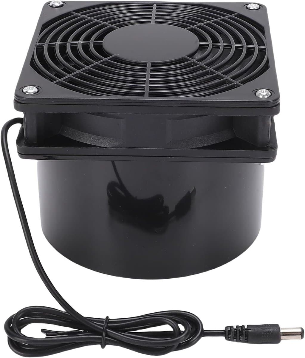 Ventilator op Zonne-energie - Zonneventilator Afzuigventilator - Luchtcirculatie - Weerbestendig ABS - 10W - Zwart — afbeelding 1