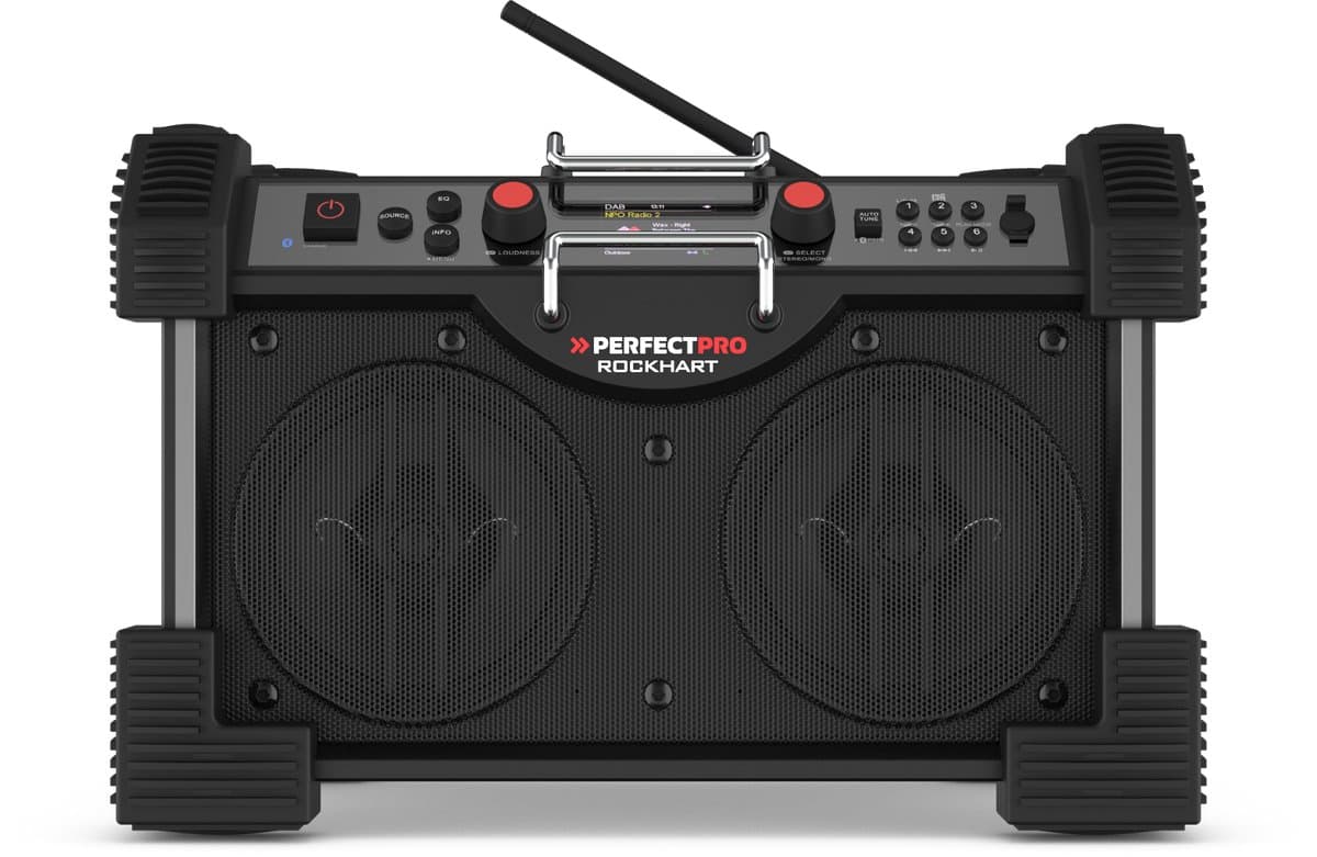 Perfectpro Bouwradio ROCKHART - DAB+ - Bluetooth - USB - Oplaadbaar - Lithium - RH4 — afbeelding 1