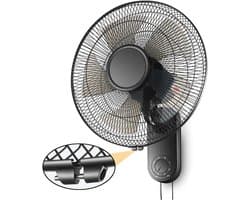 Wandventilator - Muurventilator Ventilator - Ruimte Koelen - Stille Werking - 20 Inch - Zwart