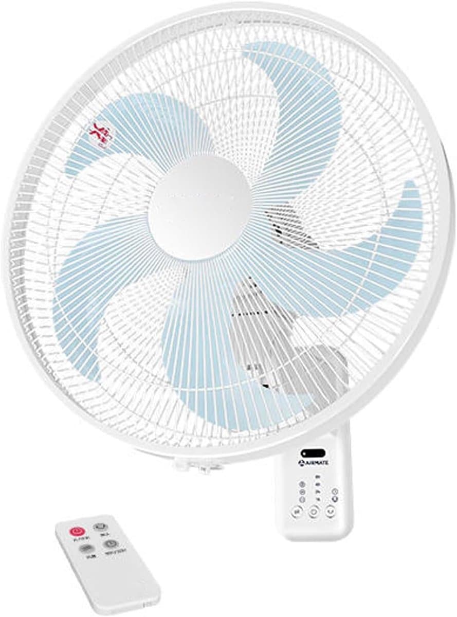 Muurventilator - Wandmodel ventilator - Ruimte koelen - Afstandsbediening en timer - 40cm bladdiameter - Wit — afbeelding 1