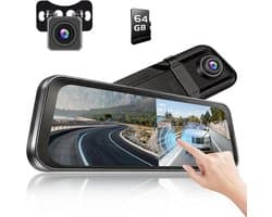 Spiegel Dashcam - IPS Touchscreen - Dubbele Opname in 1080p - Nachtzicht - Voor Alle Voertuigen